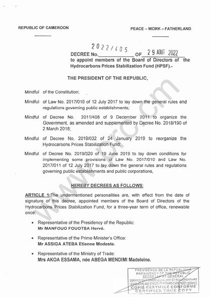 Decree to appoint members